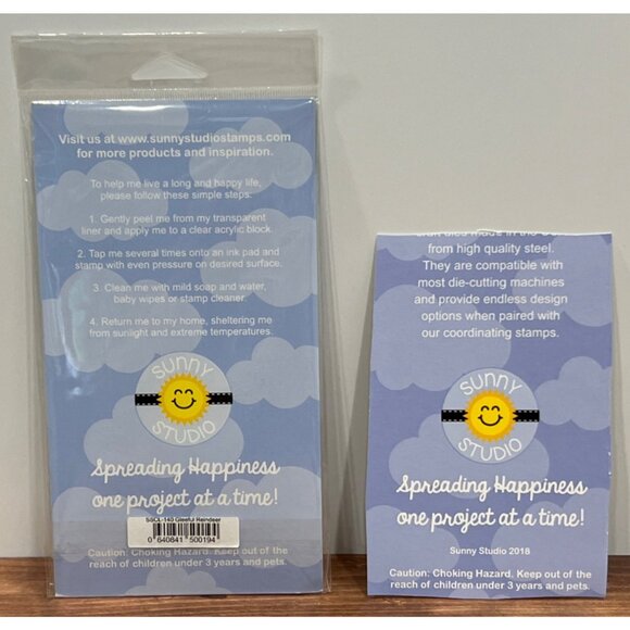 Sunny Studio Clear Stamp & METAL DIE Set Gleeful Reindeer Christmas SSCL-140 - Picture 2 of 4